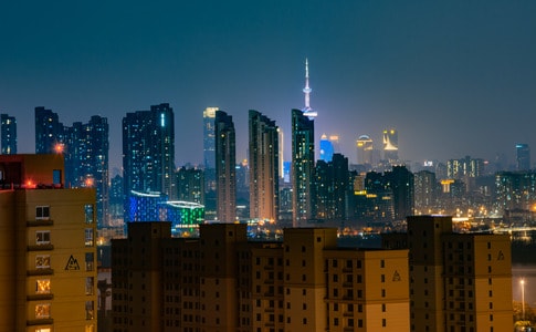 夜景-灯光-黑夜-尼康-桥 图片素材