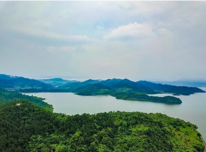 宁波市-航拍-风景-东钱湖-风景 图片素材