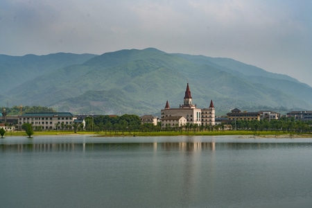 宁波-余姚-旅拍-风景-四明湖 图片素材