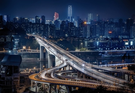 城市天际线-城市-重庆-结构-交通 图片素材