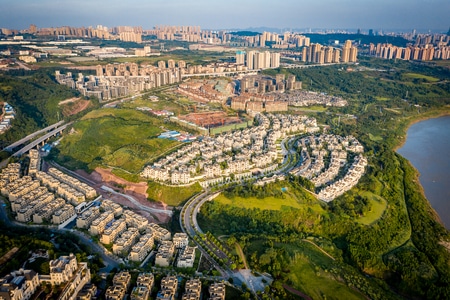重庆市-建筑-城市结构-现代-阳光 图片素材