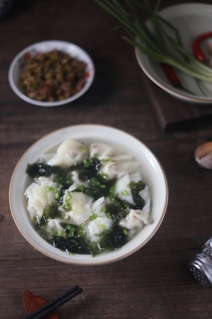 上海市-美食-食物-美食-馄饨 图片素材
