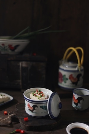 豆腐-凉拌菜-暗调-美食-食物 图片素材