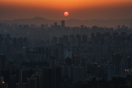 高视角-心中-繁华-重庆-都市 图片素材