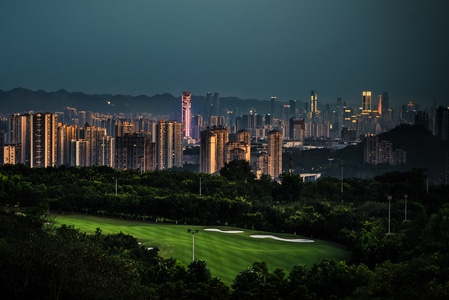高尔夫-夜景-重庆-70周年摄影大赛-风光 图片素材