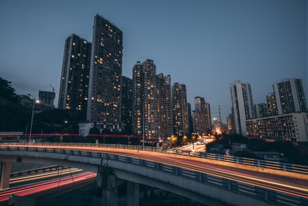 风光-大桥-傍晚-城市-建筑 图片素材
