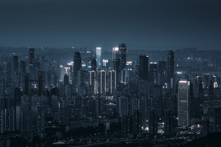 高楼-天际线-冷峻-工业-城市 图片素材