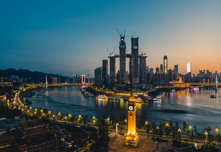 重庆-朝天门-夜景-南滨路-城市 图片素材