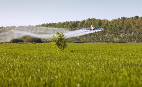 水稻-农业-飞机-喷肥喷药-现代化大农业 图片素材