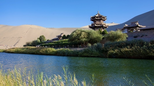 风光-敦煌-月牙泉-旅拍-沙漠 图片素材