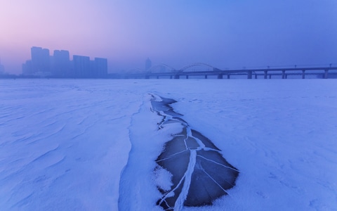 雪景-风光-松花江-寒冬-晨光 图片素材