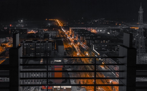 旅拍-夜景-建三江-城市-夜景 图片素材