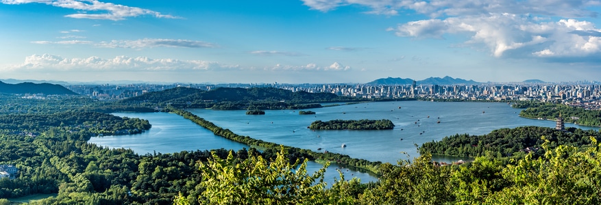 风光-旅行-西湖全景-风景-湖 图片素材
