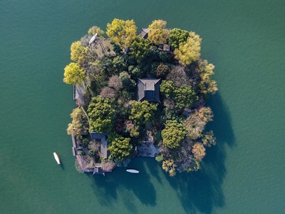你好2020-杭州-西湖-西湖-湖心亭 图片素材