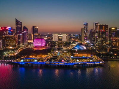 航拍-杭州-钱江新城-钱江新城-城市 图片素材