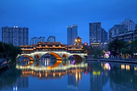 旅行-风光-成都市-四川-安顺廊桥 图片素材