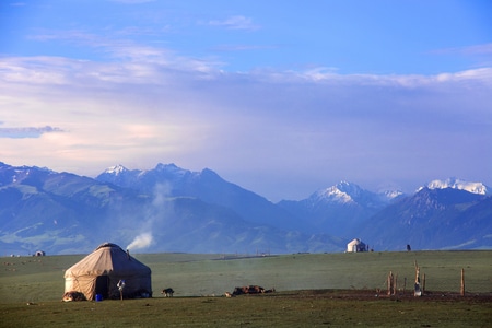 七日打卡挑战-新疆风光-帐篷-户外-露营 图片素材