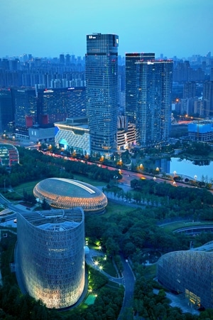 风光-旅行-四川-成都市-天府大道 图片素材