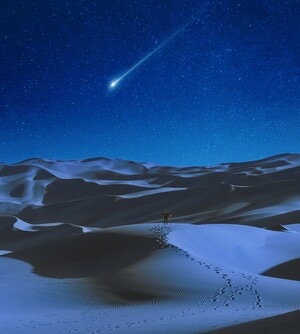 沙漠-风景-旅行-星空-夜晚 图片素材