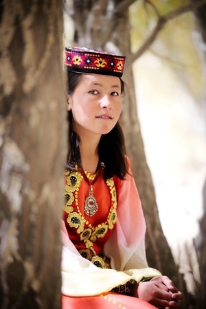 旅游-人文-塔吉克族-帕米尔高原-民族少女 图片素材
