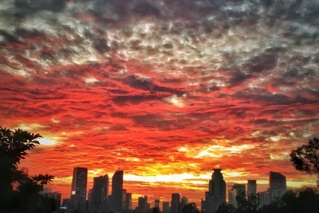 sky-sunset-guangzhou-城市-云 图片素材