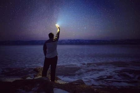 星空-旅行-冬天-冰雪-海洋 图片素材