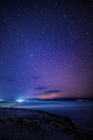 星空-旅行-冬天-冰雪-海洋 图片素材