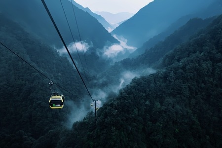 旅行-风景-索道-索道-风景 图片素材