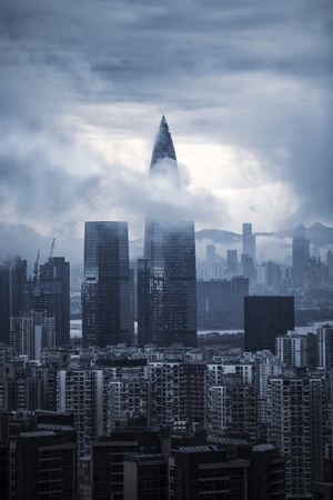 城市-云海-高楼-风景-深圳 图片素材