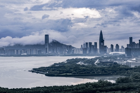 深圳-后海-台风-雨后-海 图片素材