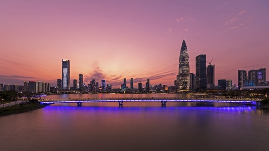 城市-高楼-风景-深圳-倒影 图片素材