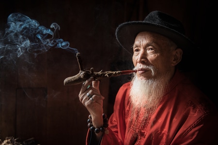 人像-彭镇-茶馆-男人-男性 图片素材