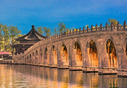 秋-旅行-城市-桥-十七孔桥 图片素材