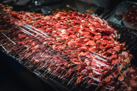 你好2020-色彩-羊肉串-西北菜-生活 图片素材