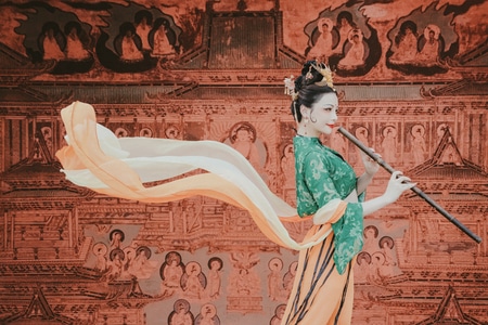 中国风-我的六月-古风-敦煌-人像 图片素材