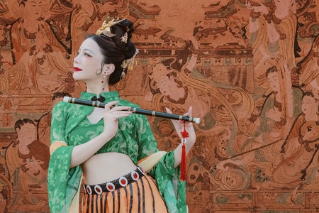 中国风-我的六月-古风-敦煌-人像 图片素材