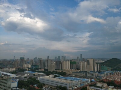 济南-天空-云-俯瞰-城市 图片素材
