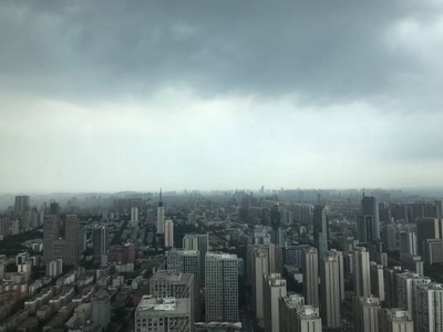济南市-乌云-天气-城市-城市风光 图片素材