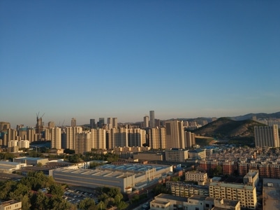 济南市-手机摄影-随手拍-建筑-黄昏 图片素材