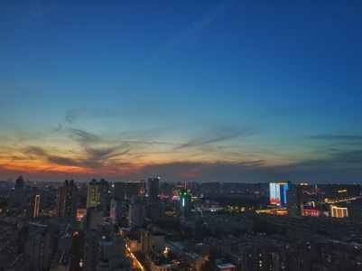 济南-夜景-俯瞰-华灯初上-城市 图片素材
