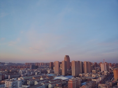 济南-城市-楼-黄昏-傍晚 图片素材