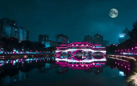 街拍-生活-成都-夜景-旅行 图片素材