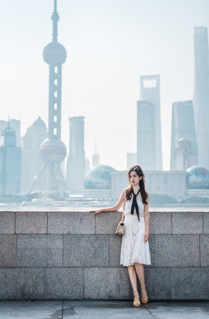 人像-上海约拍-色彩-风光-外滩 图片素材