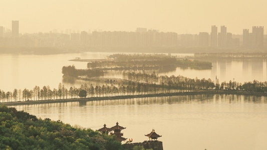 武汉-风光-风景-日落-东湖 图片素材