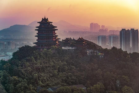 上帝视角-70周年风光-70周年城市-城市-城市风光 图片素材