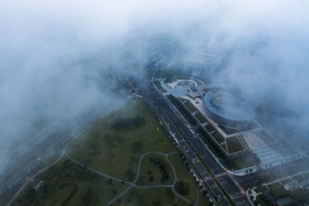 风光-旅行-淮安大剧院-风景-城市风光 图片素材