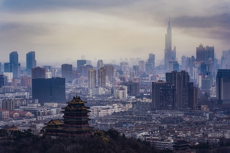 旅行-上帝视角-70周年风光-风光-70周年城市 图片素材