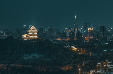 风光-旅行-楼阁-古楼-夜景 图片素材