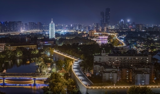 70周年城市-70周年风光-风光-旅行-上帝视角 图片素材