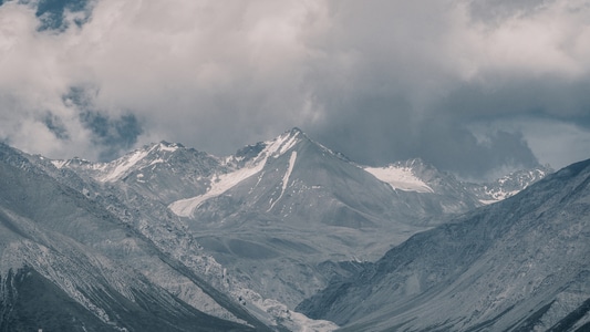 祁连山-雪峰-色调-青海-风景 图片素材